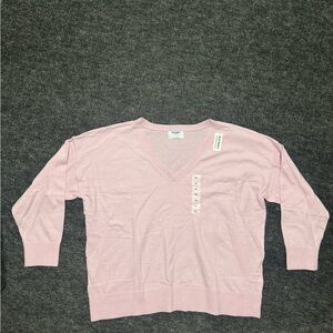 Old Navy Light Pink V-Neck Womens Sweater